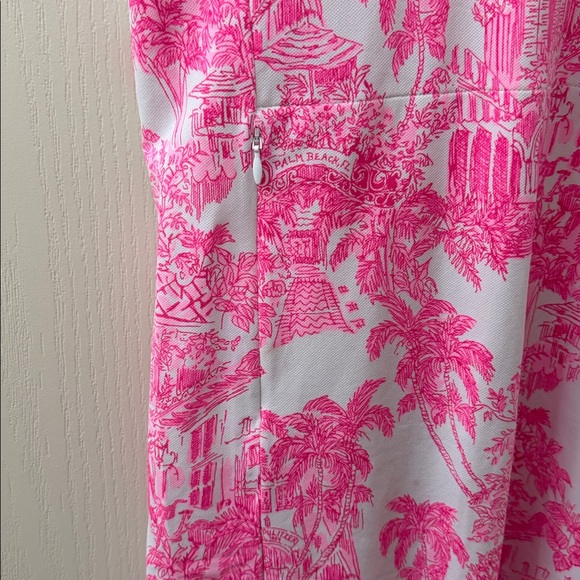 Lilly Pulitzer Pink & White Polo Tee Dress with shorts - Picture 5 of 8